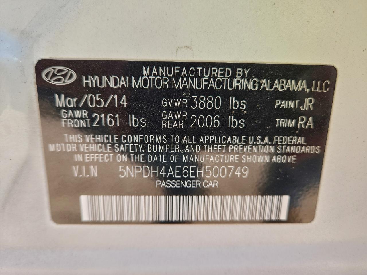 2014 HYUNDAI ELANTRA SE photo 12
