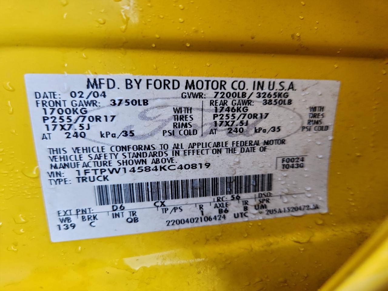 2004 FORD F150 SUPERCREW photo 13