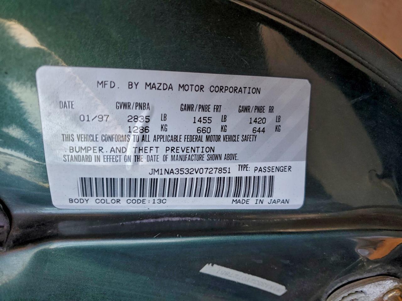 1997 MAZDA MX-5 MIATA photo 12