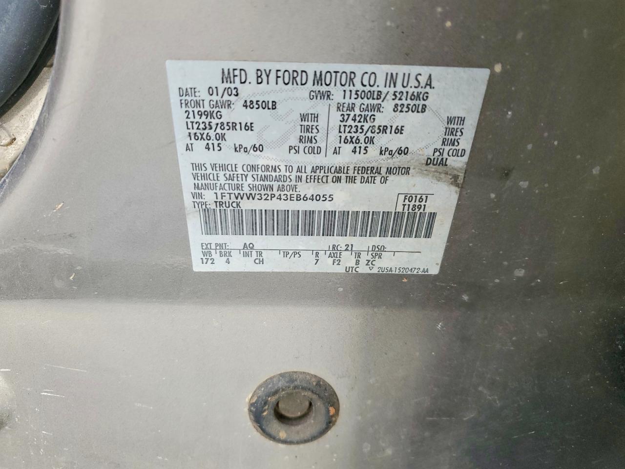 2003 FORD F350 SUPER DUTY photo 12