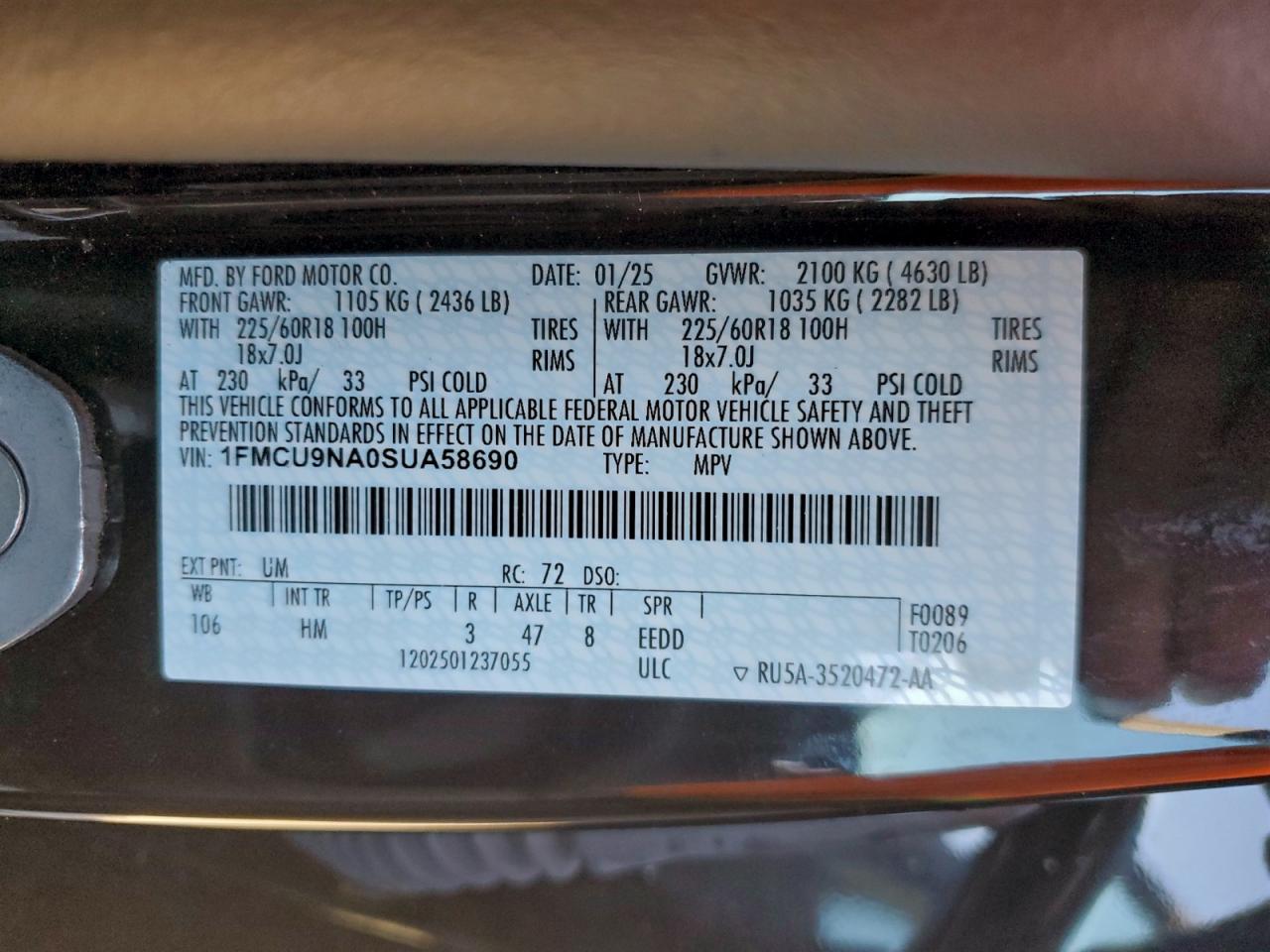 2025 FORD ESCAPE ST LINE SELECT photo 14