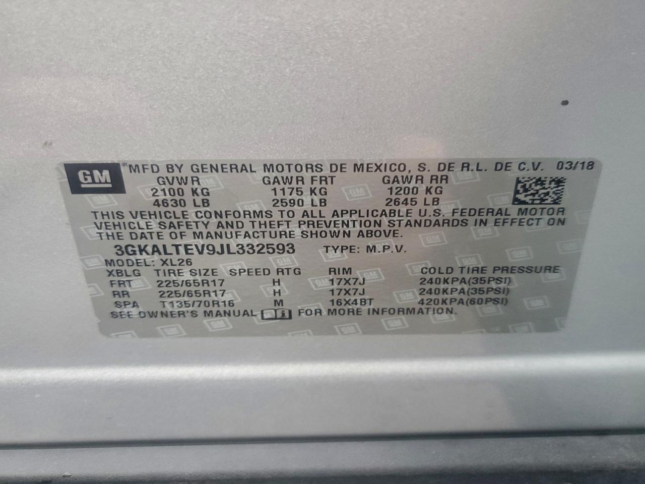 2018 GMC TERRAIN SLE photo 13