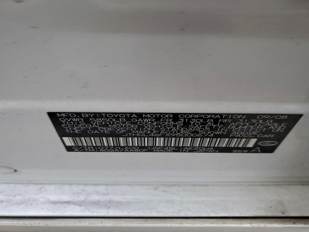 2009 LEXUS LS 460 photo 12