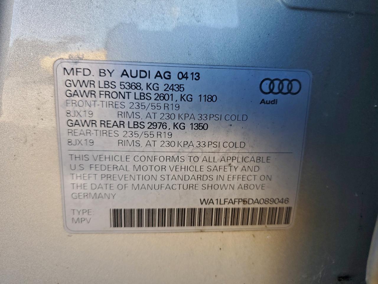 2013 AUDI Q5 PREMIUM PLUS photo 13