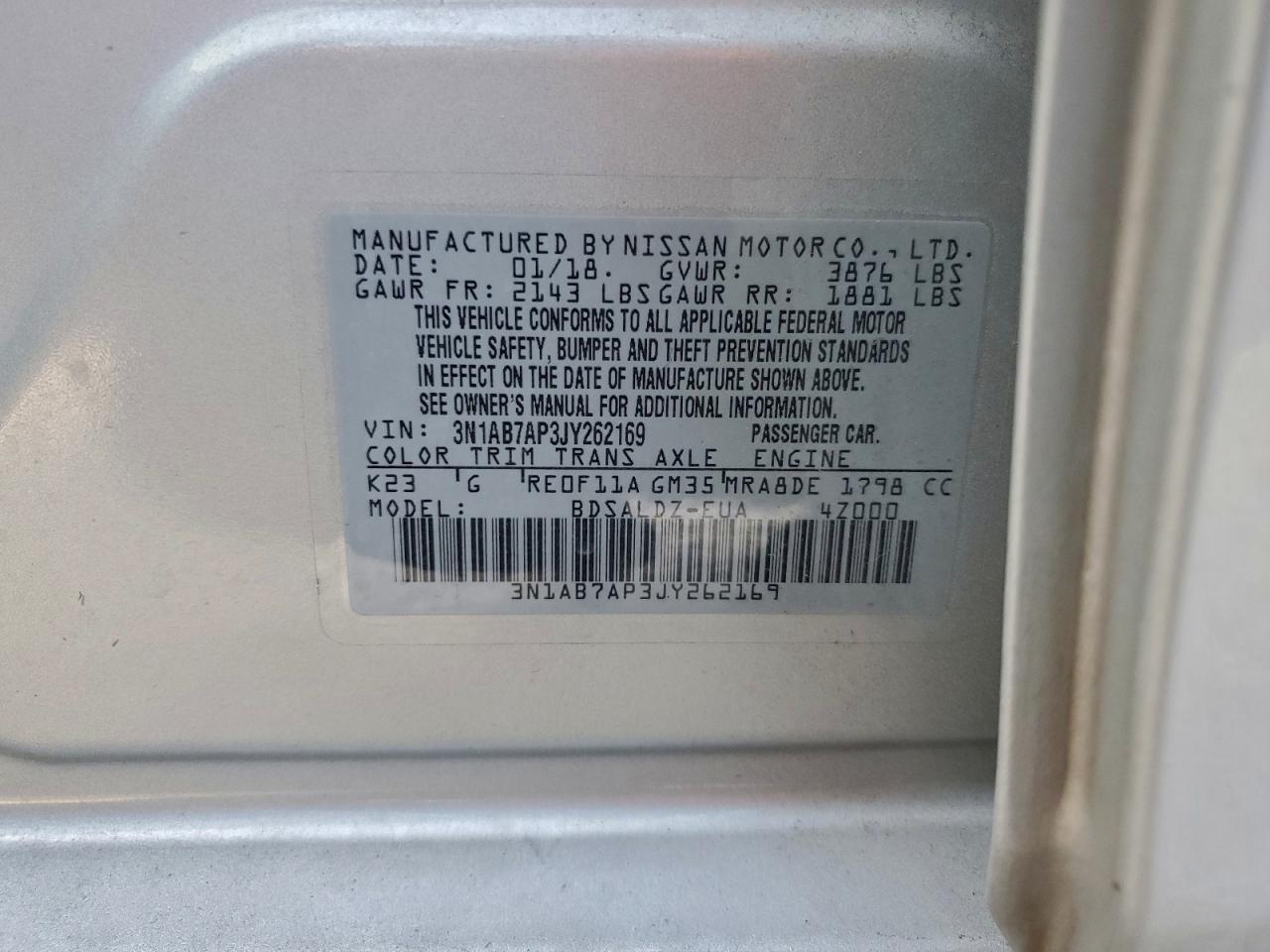 2018 NISSAN SENTRA S photo 13