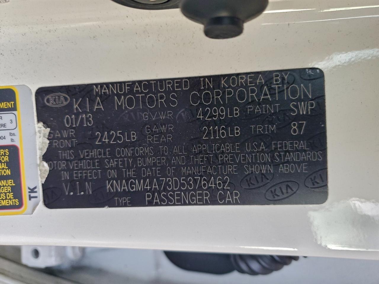 2013 KIA OPTIMA LX photo 12