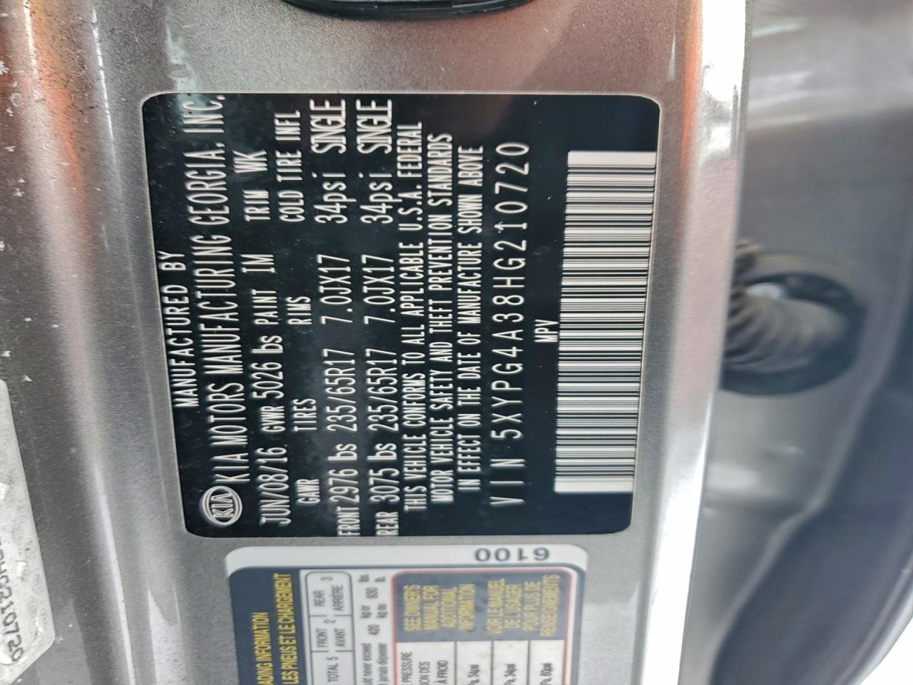 2017 KIA SORENTO LX photo 13