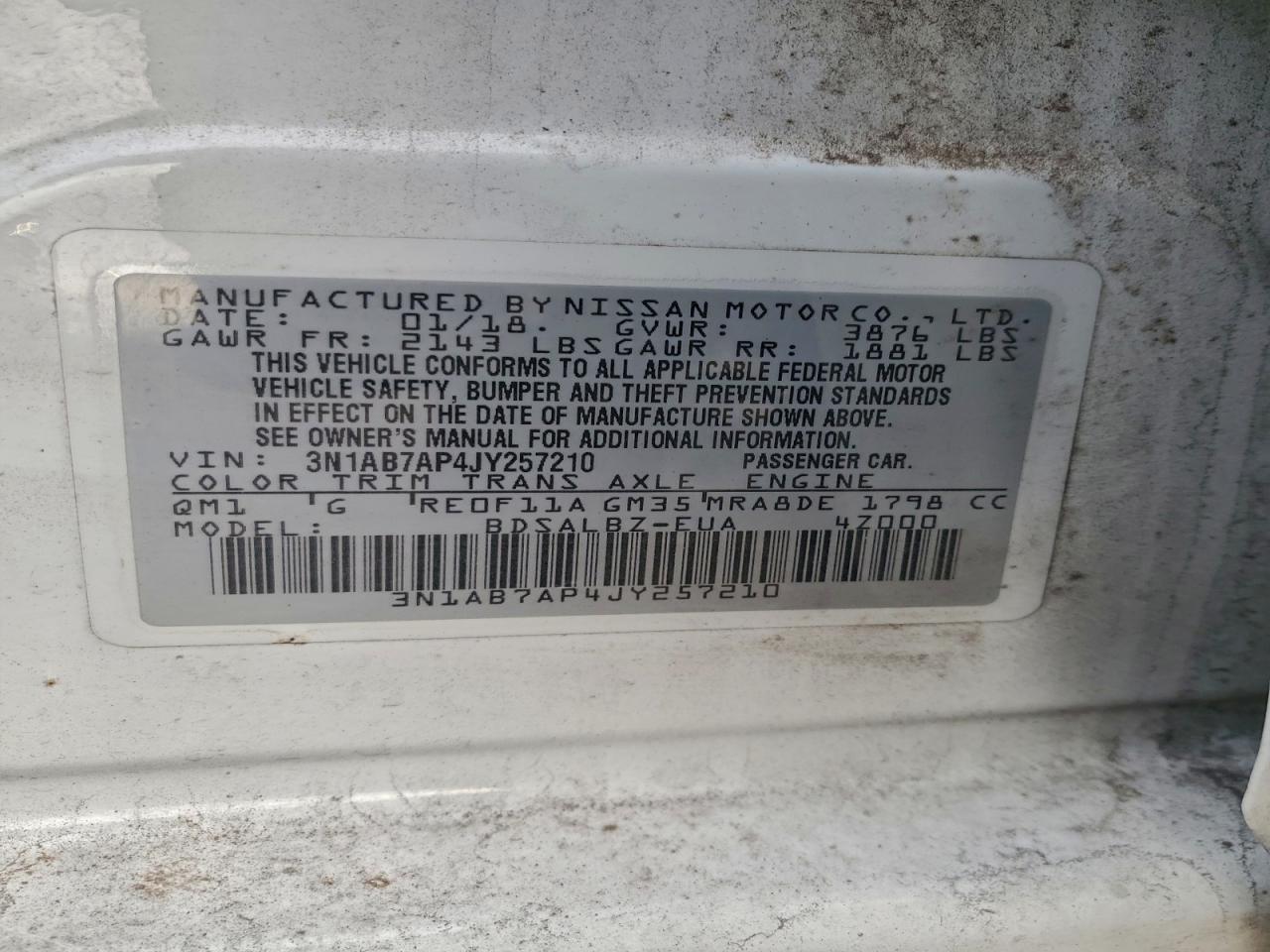 2018 NISSAN SENTRA S photo 13