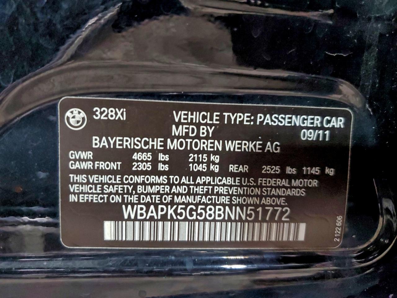 2011 BMW 328 XI SULEV photo 23