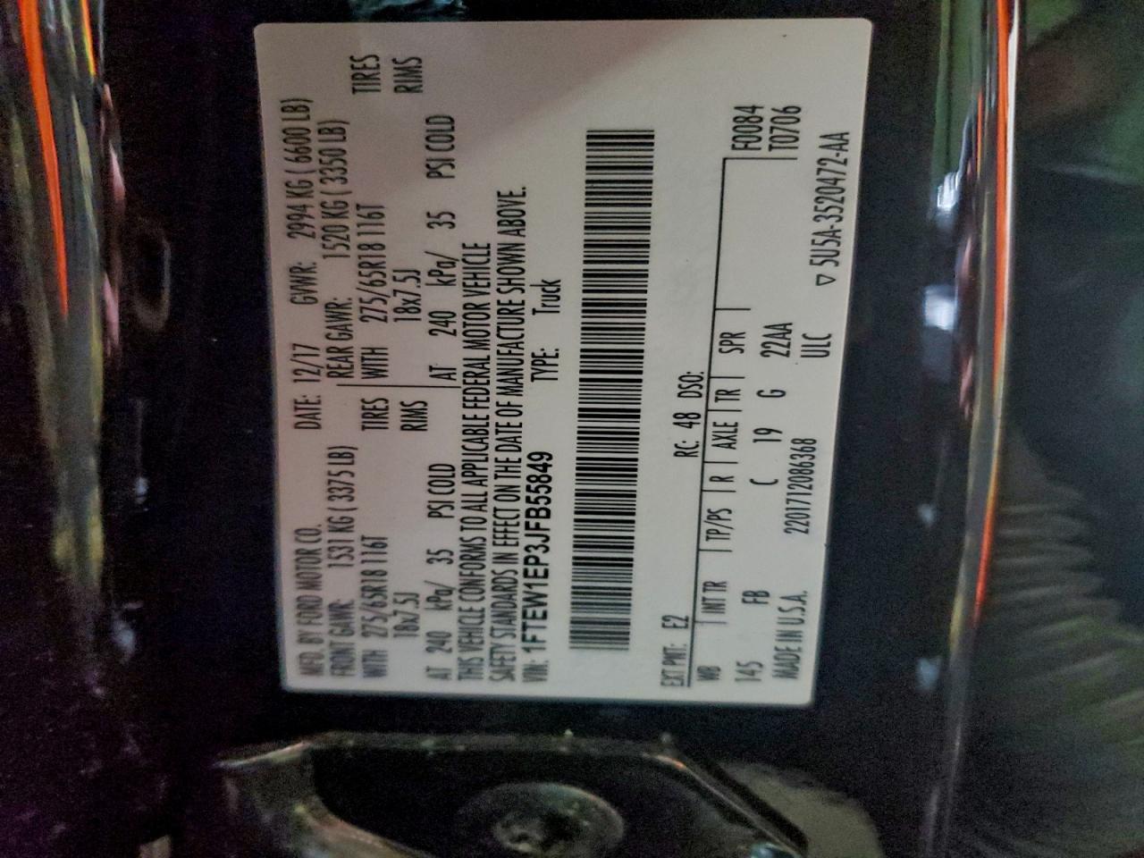 2018 FORD F150 SUPERCREW photo 12