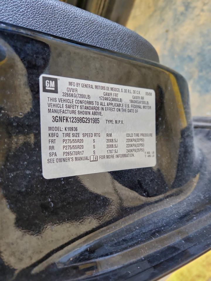 2008 CHEVROLET AVALANCHE K1500 photo 12