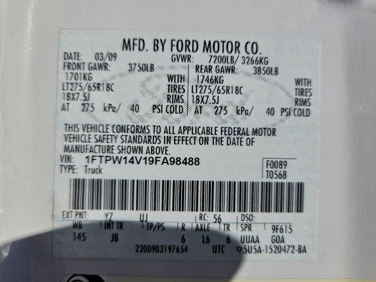 2009 FORD F150 SUPERCREW photo 23