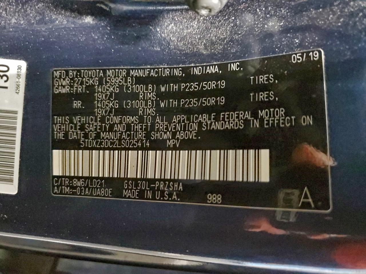 2020 TOYOTA SIENNA SE photo 13