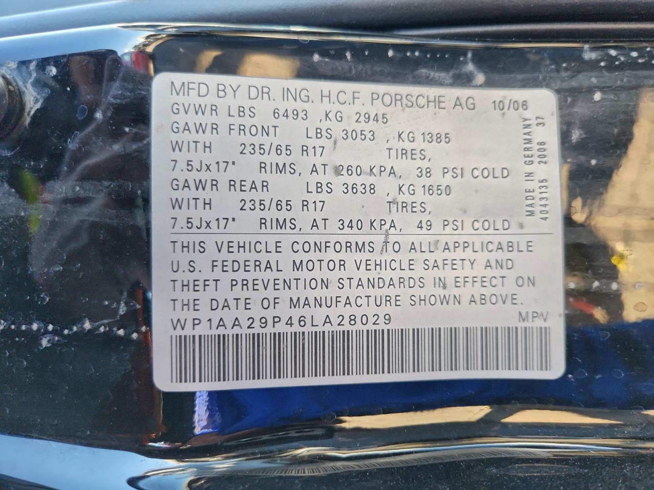 2006 PORSCHE CAYENNE photo 13