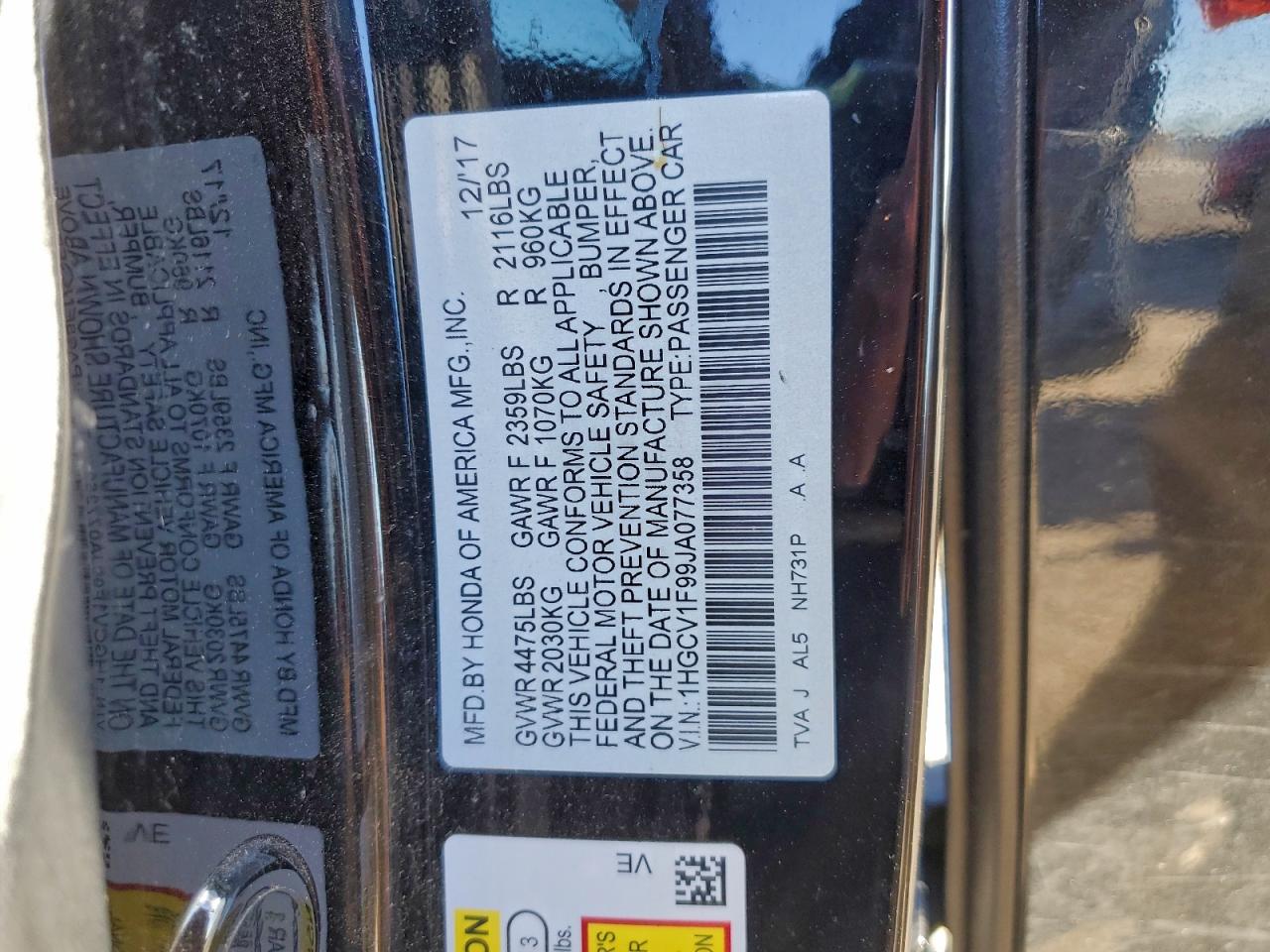 2018 HONDA ACCORD TOURING photo 12