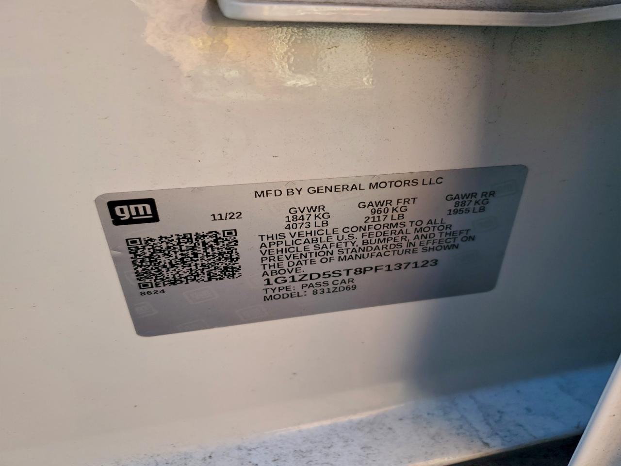 2023 CHEVROLET MALIBU LT photo 12