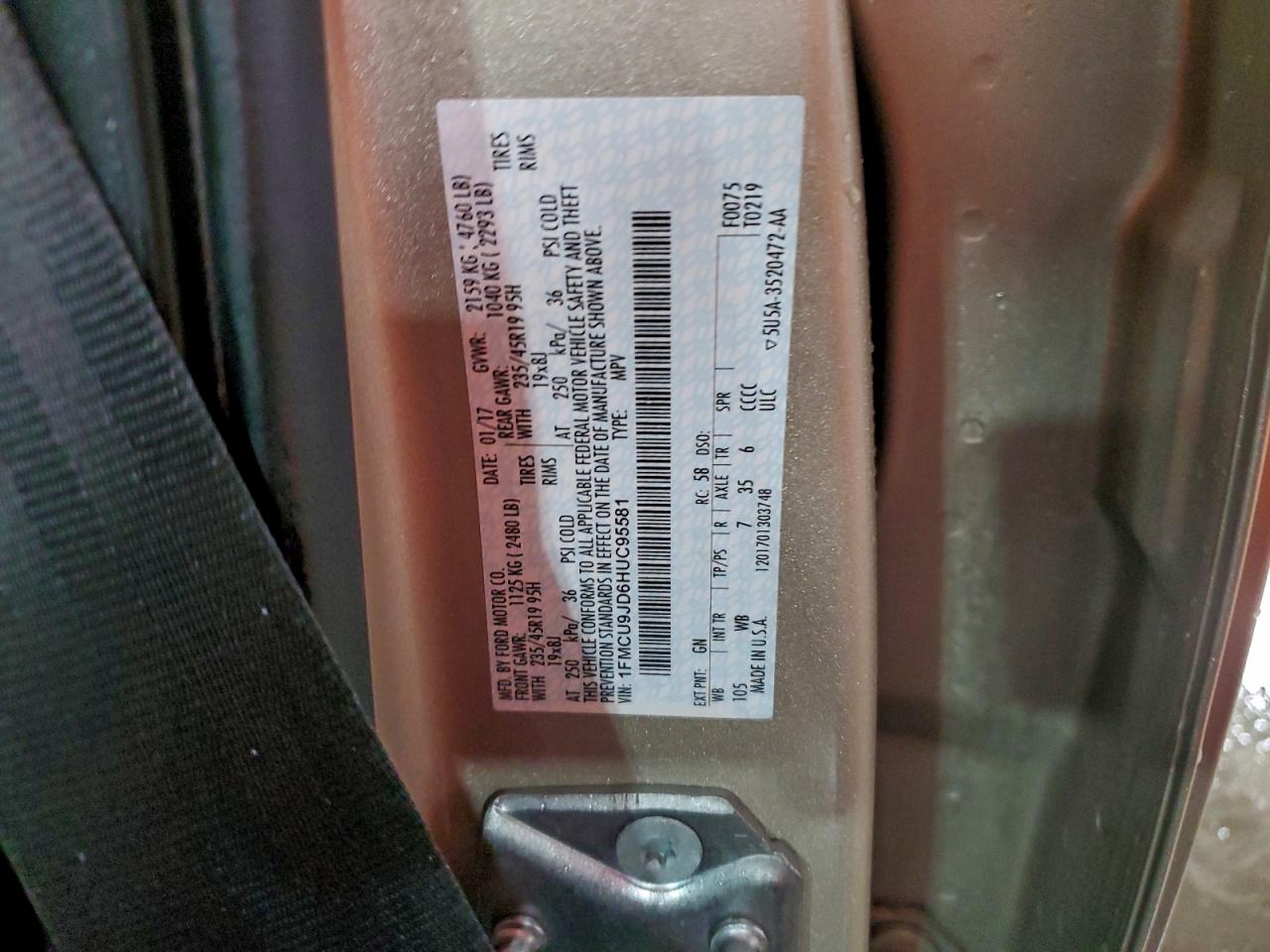 2017 FORD ESCAPE TITANIUM photo 13