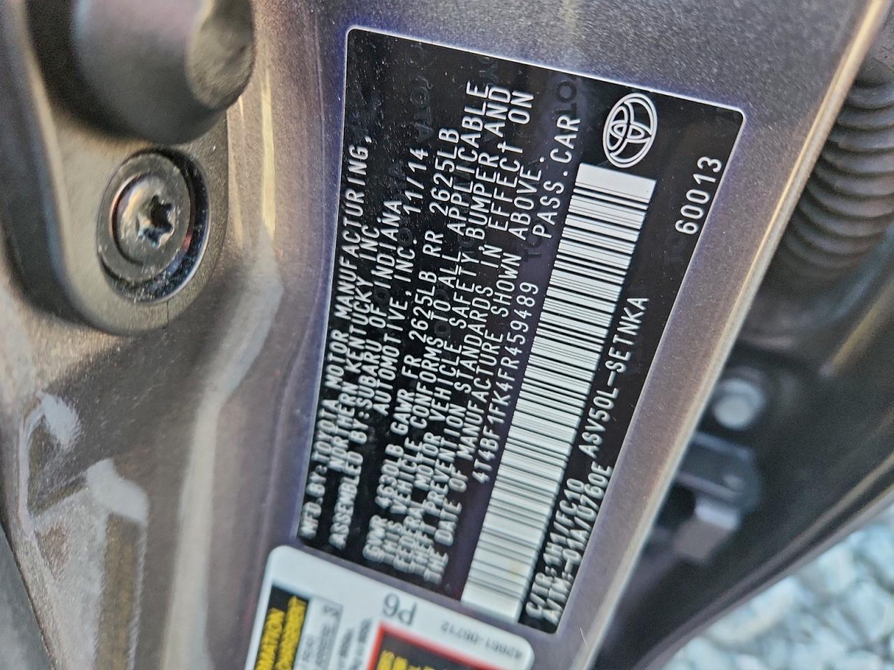 2015 TOYOTA CAMRY LE photo 23