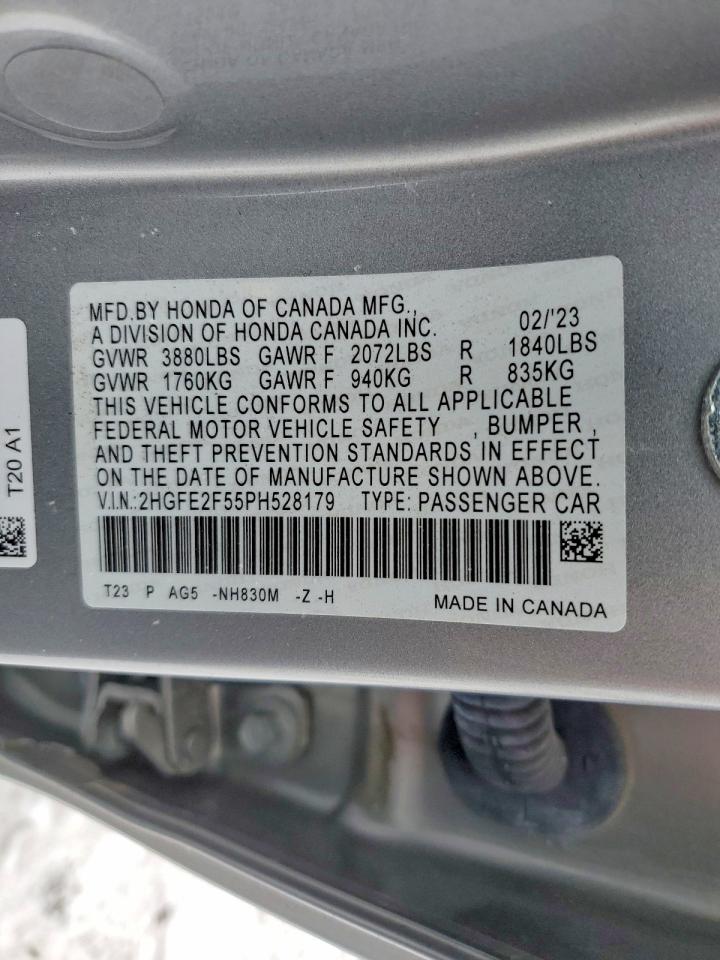 2023 HONDA CIVIC SPORT photo 13