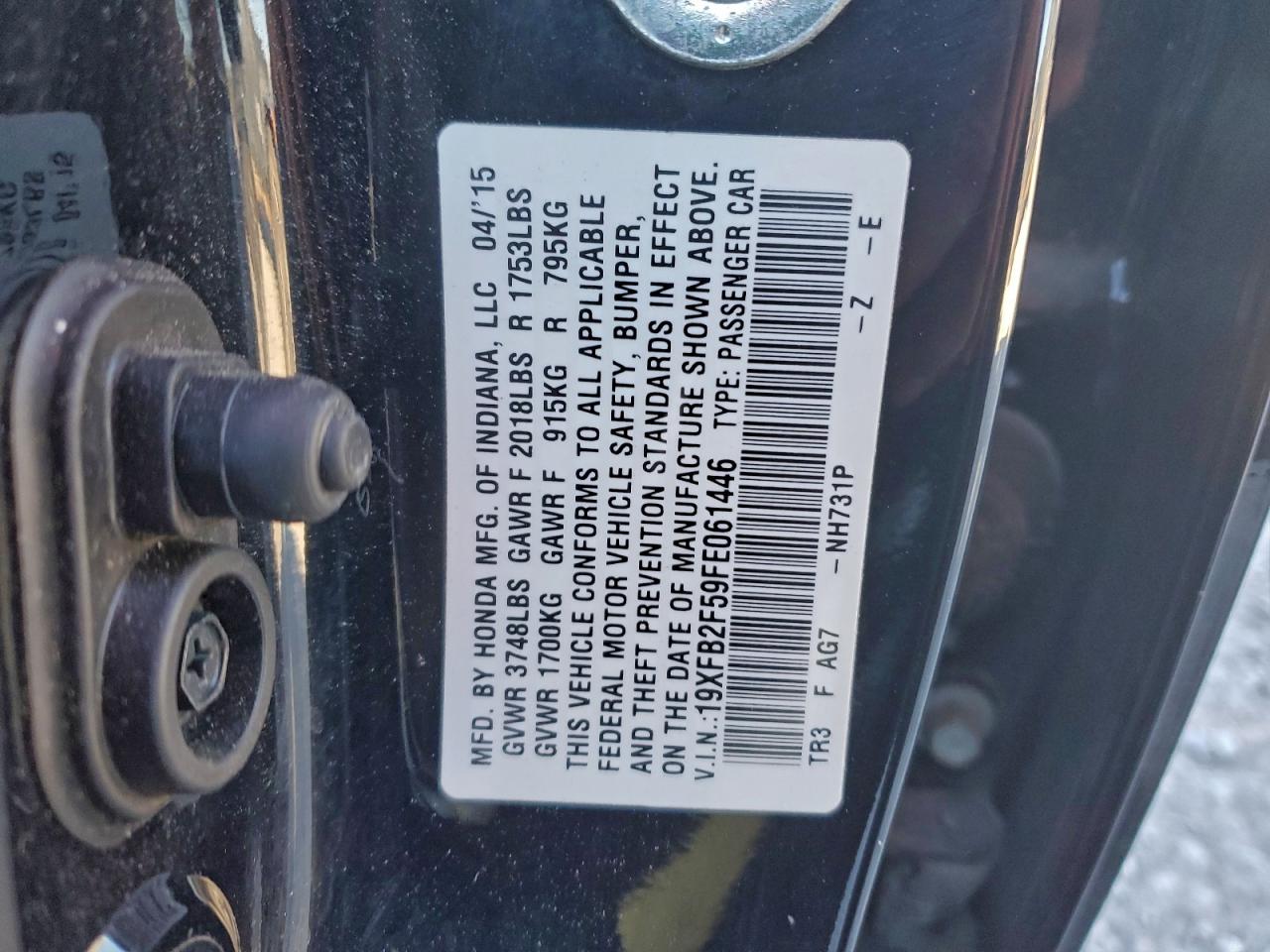 2015 HONDA CIVIC LX photo 13