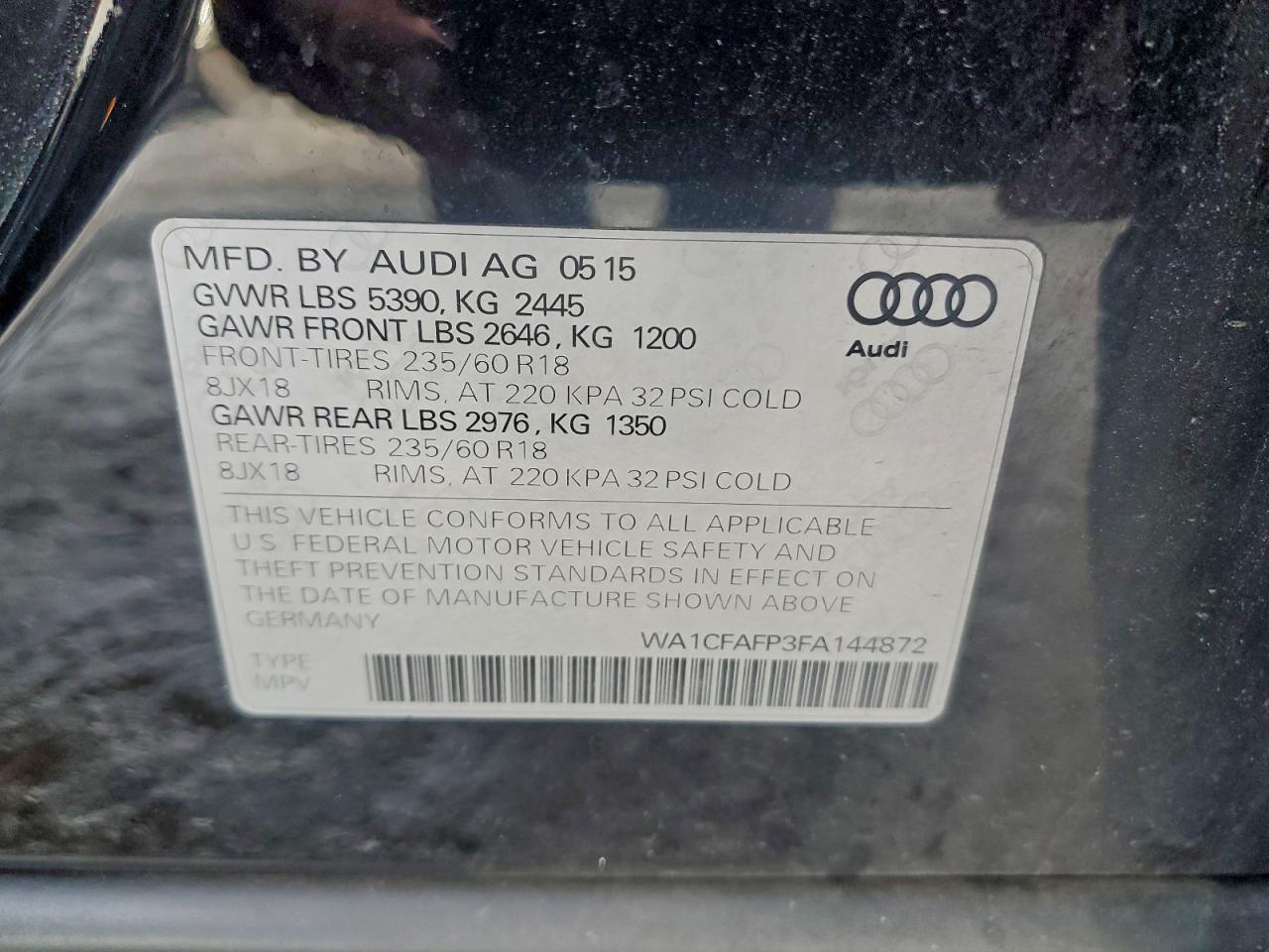 2015 AUDI Q5 PREMIUM photo 13