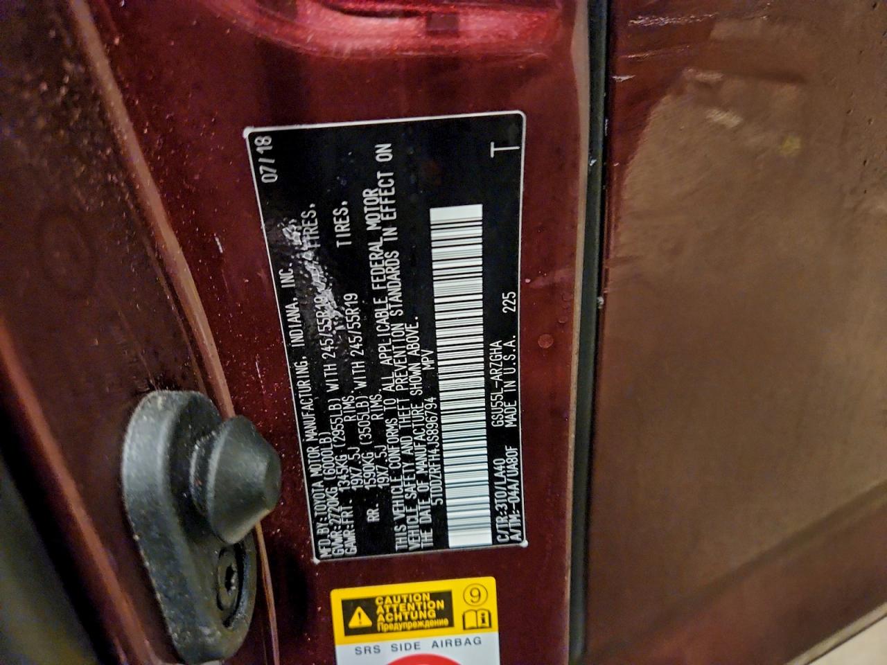 2018 TOYOTA HIGHLANDER LIMITED photo 13