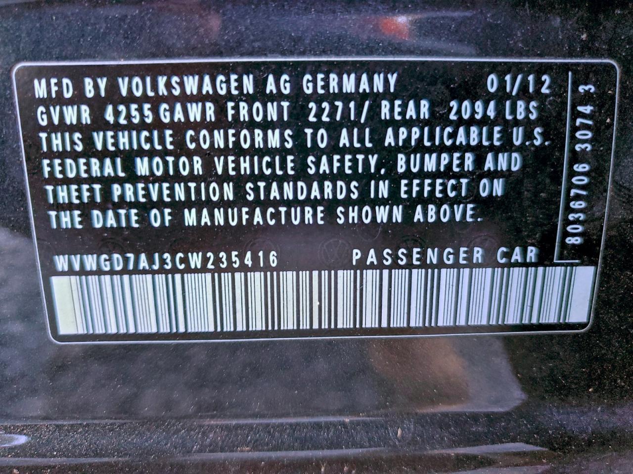 2012 VOLKSWAGEN GTI photo 12
