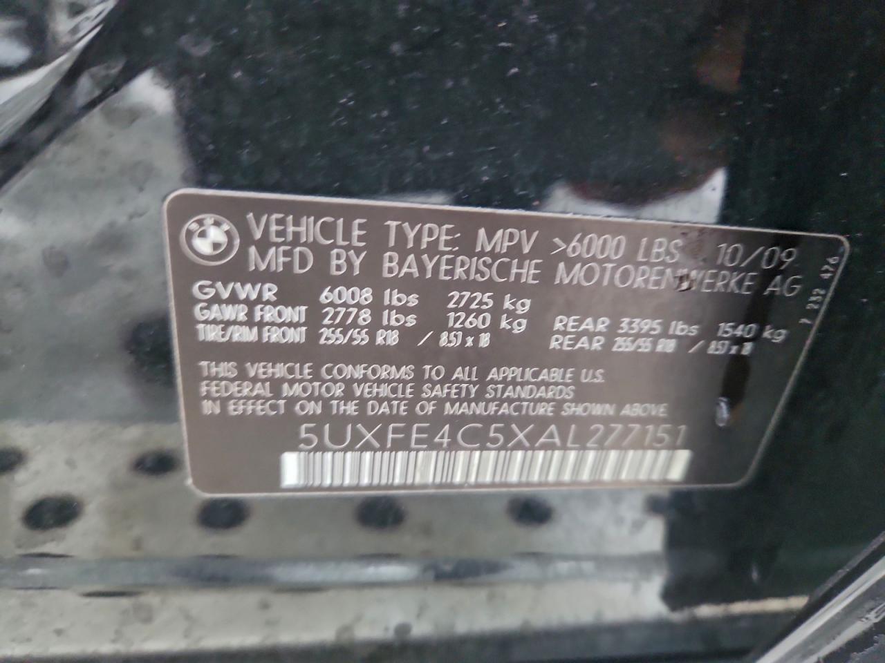 2010 BMW X5 XDRIVE30I photo 13