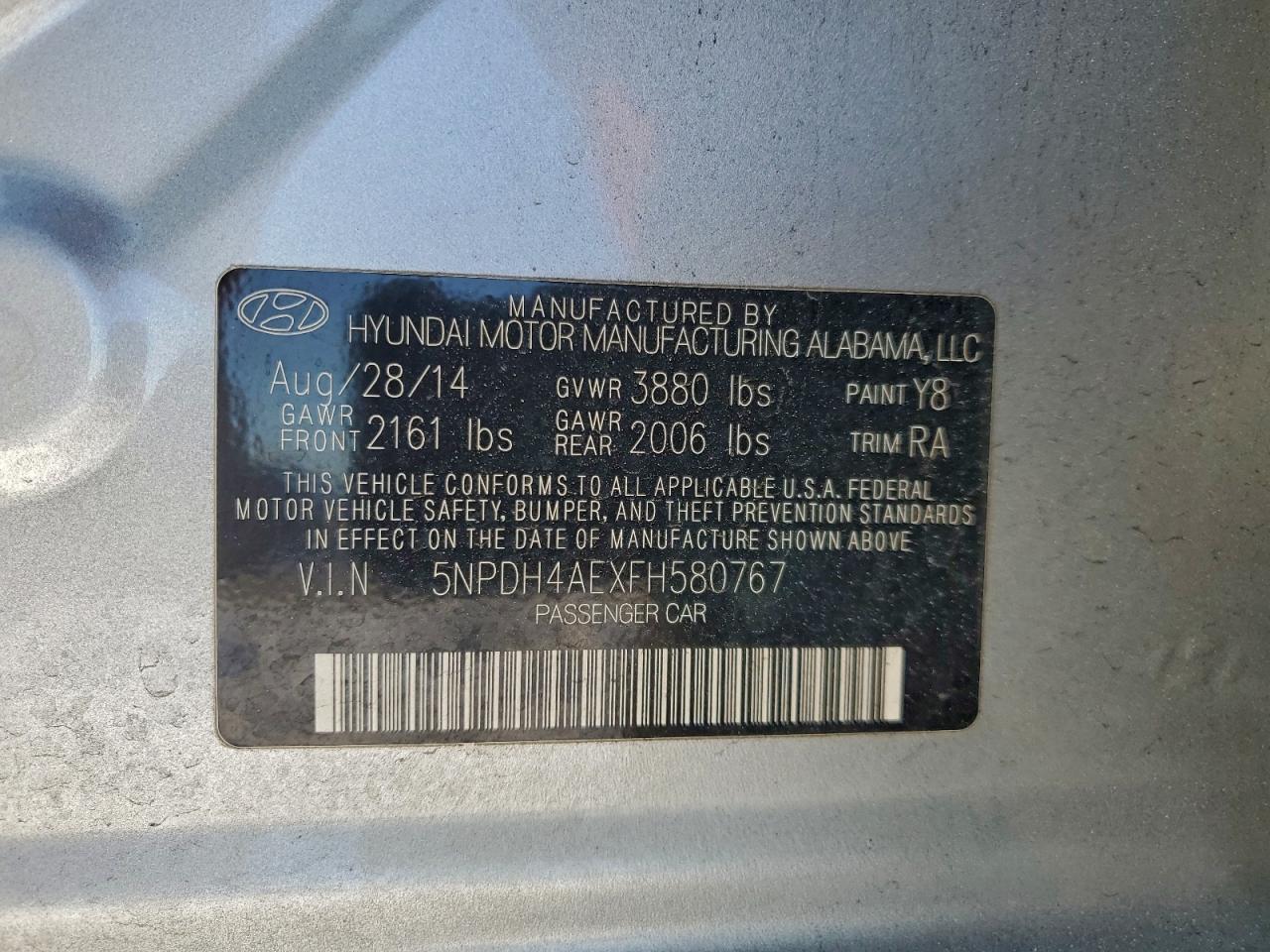 2015 HYUNDAI ELANTRA SE photo 12