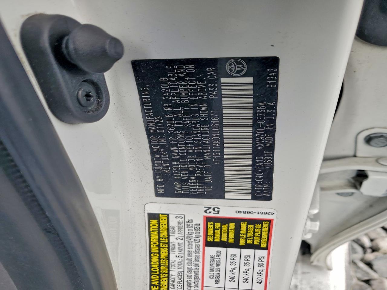 2022 TOYOTA CAMRY SE photo 12