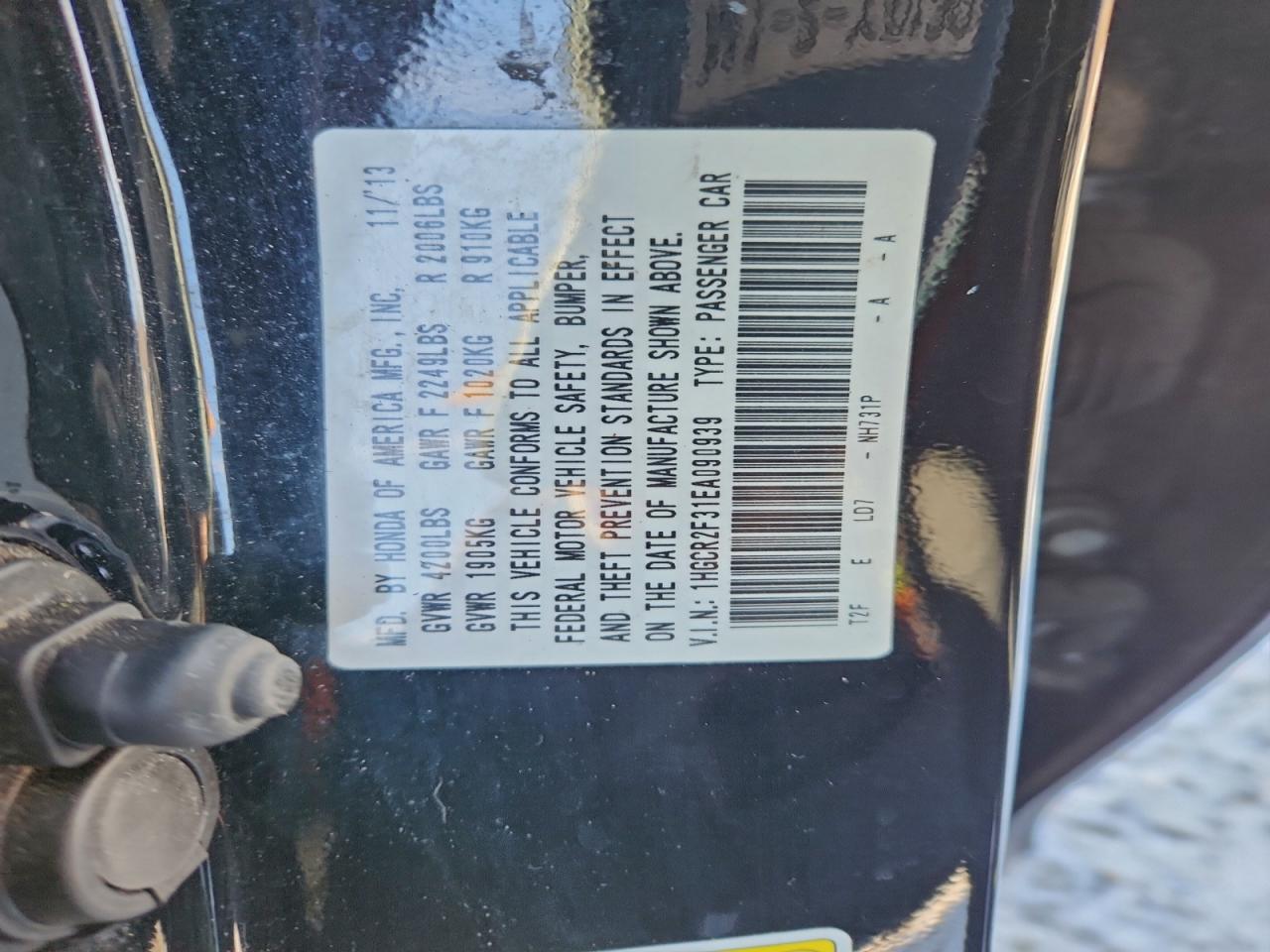 2014 HONDA ACCORD LX photo 12