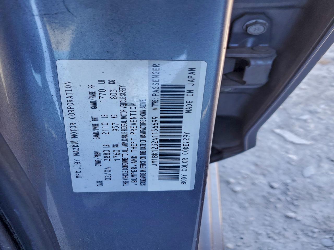 2004 MAZDA 3 S photo 12