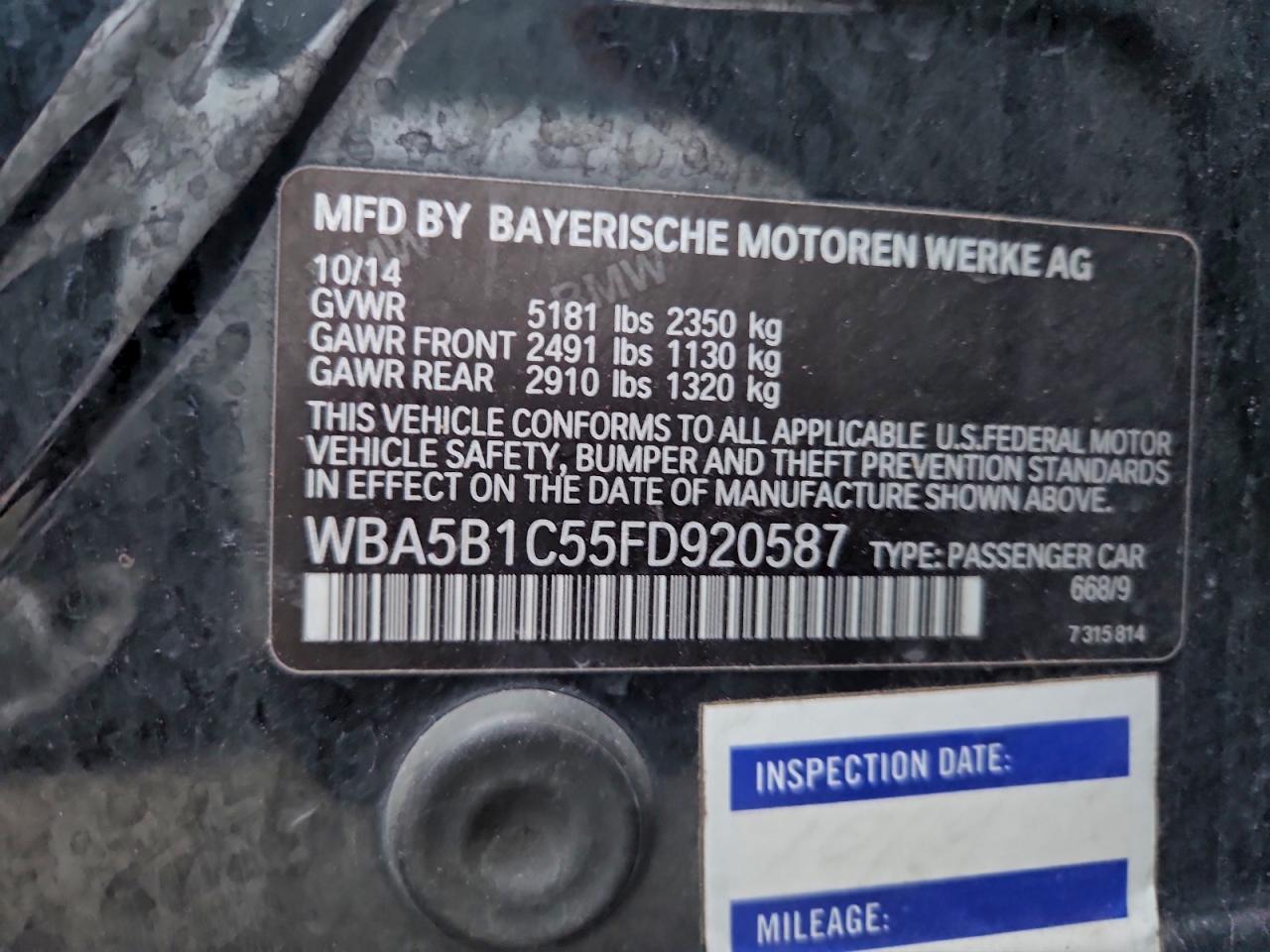 2015 BMW 535 I photo 12