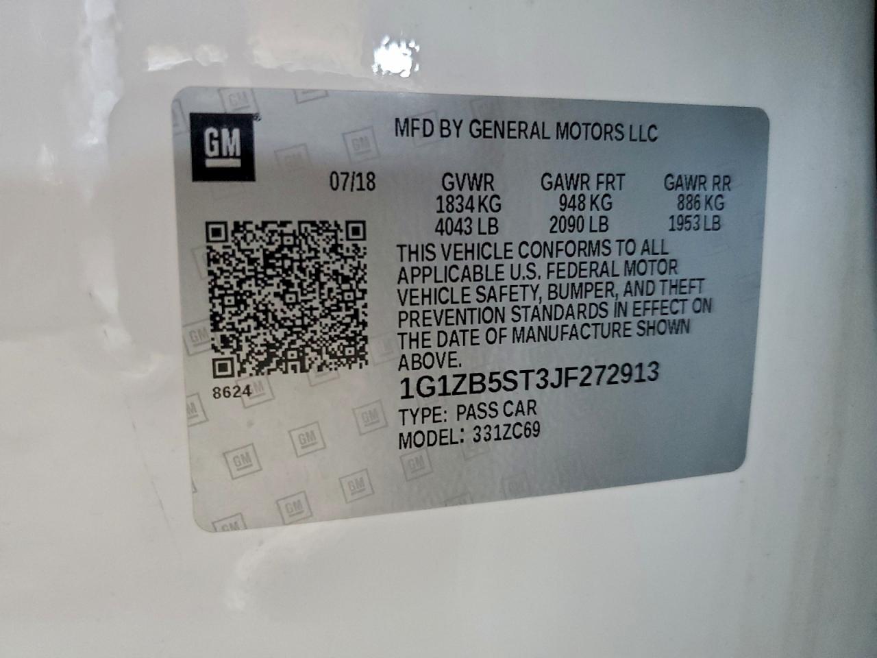 2018 CHEVROLET MALIBU LS photo 12