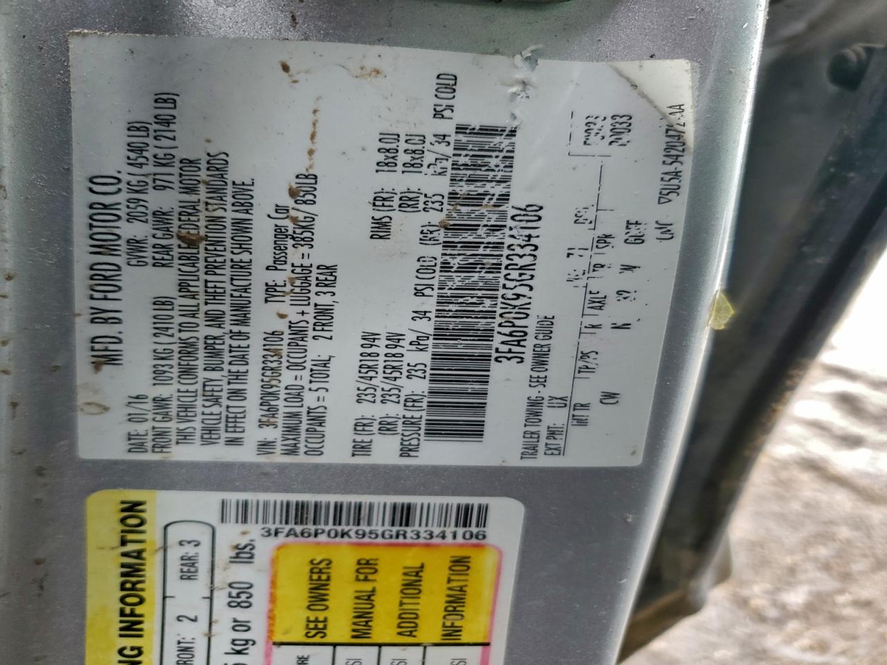 2016 FORD FUSION TITANIUM photo 12