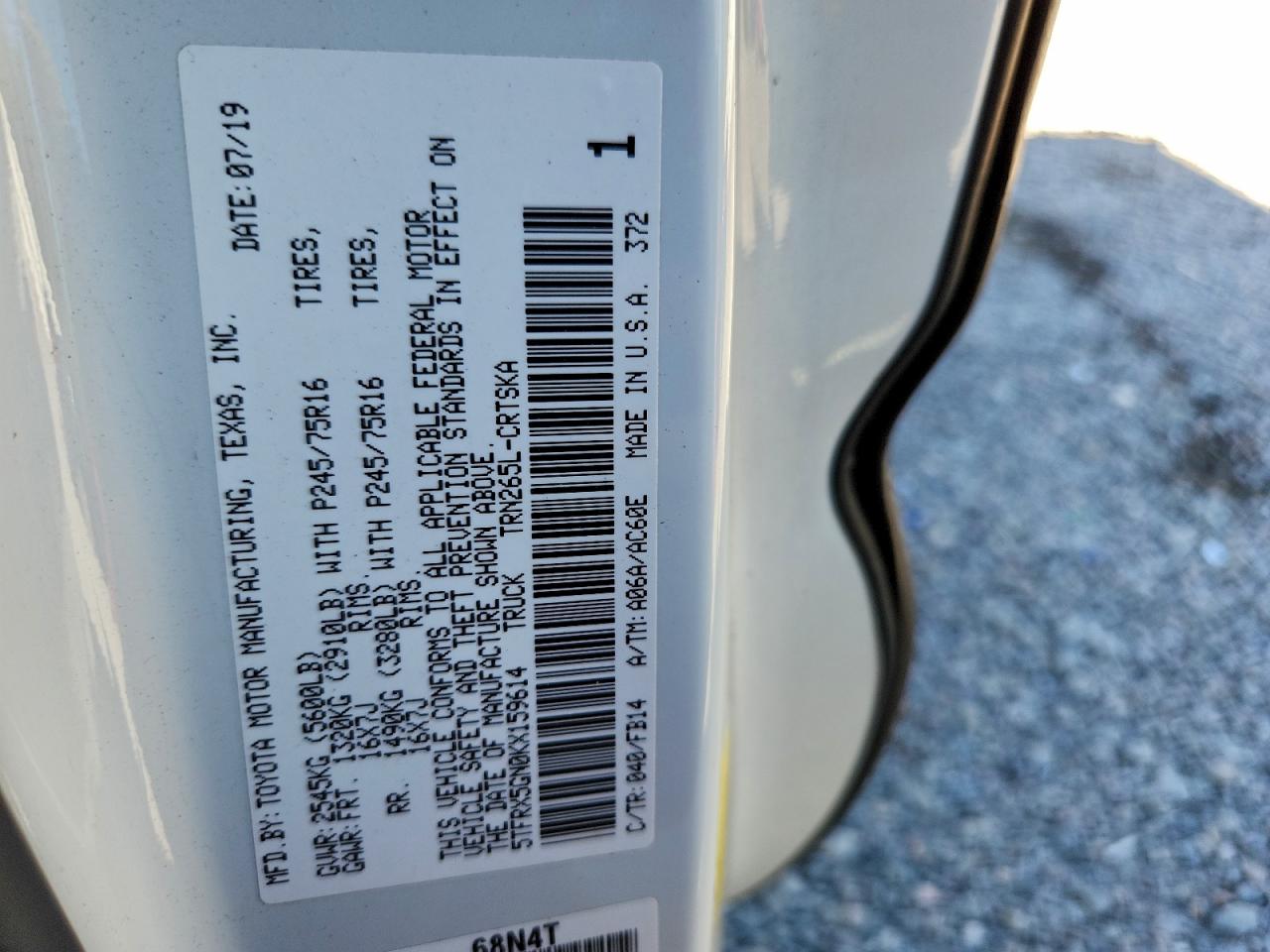 2019 TOYOTA TACOMA ACCESS CAB photo 12
