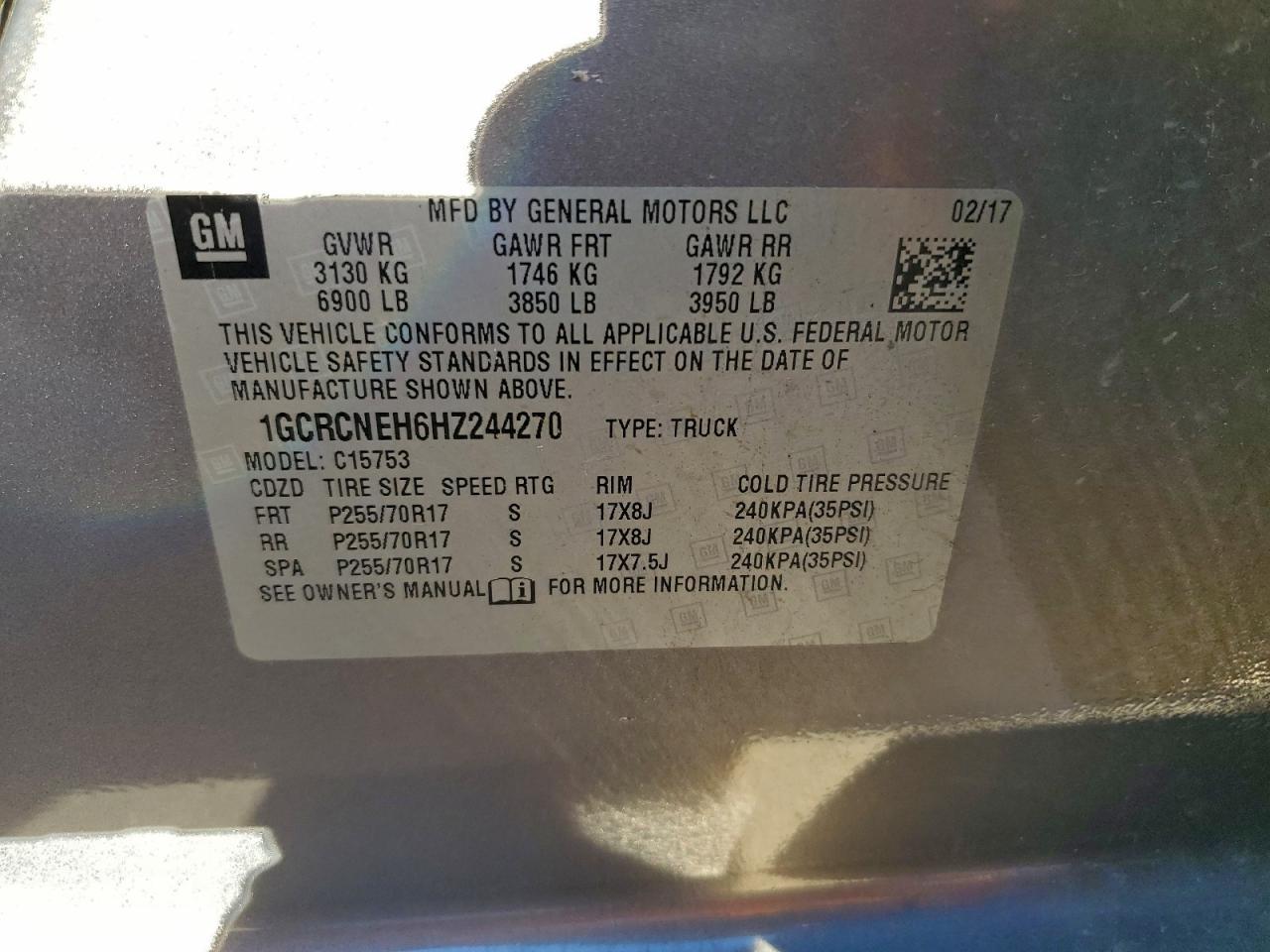 2017 CHEVROLET SILVERADO C1500 photo 12