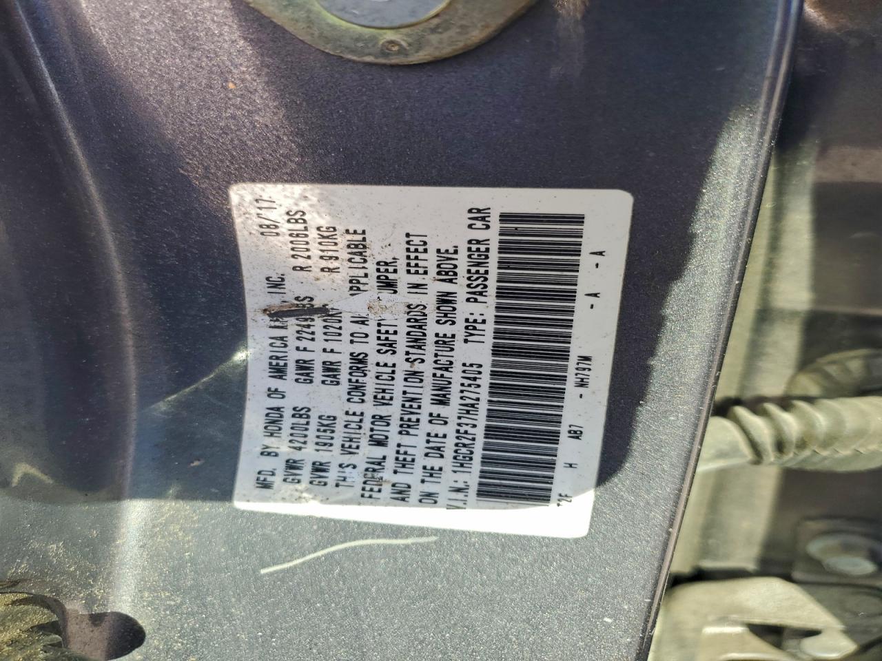 2017 HONDA ACCORD LX photo 13