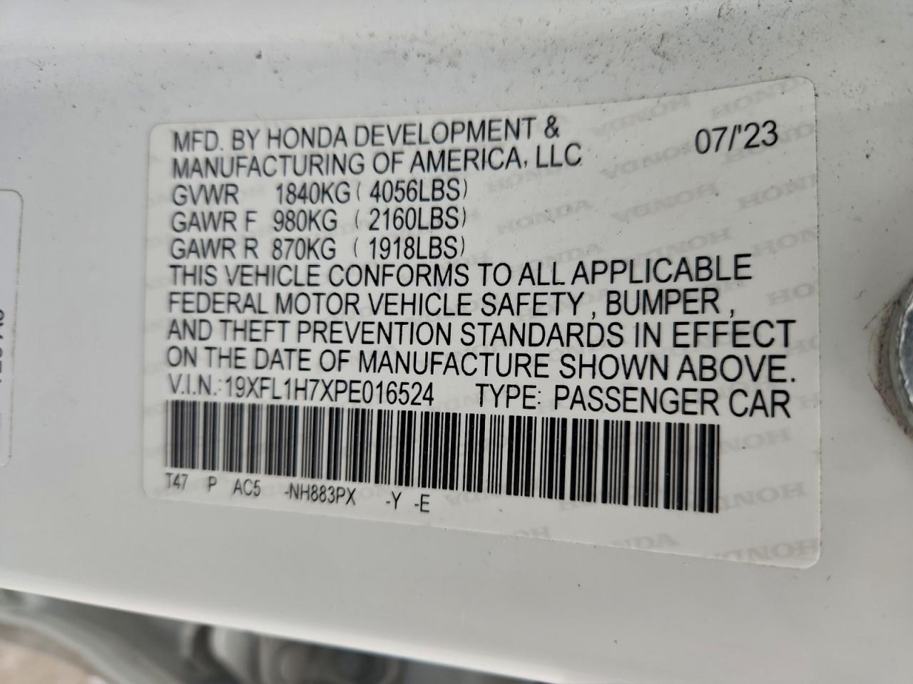 2023 HONDA CIVIC EXL photo 12