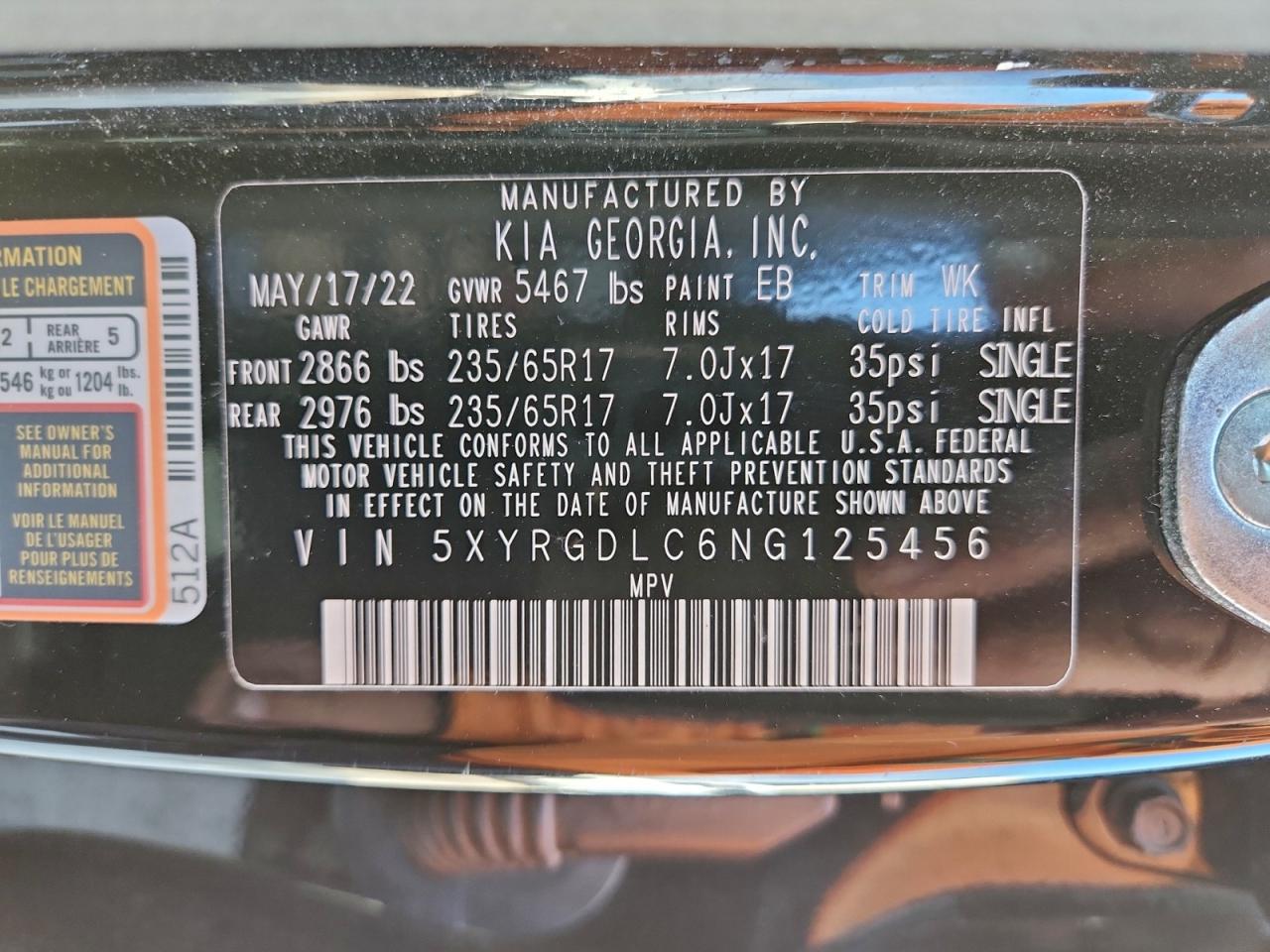 2022 KIA SORENTO LX photo 13