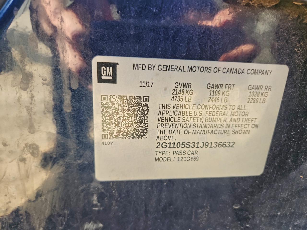 2018 CHEVROLET IMPALA LT photo 12