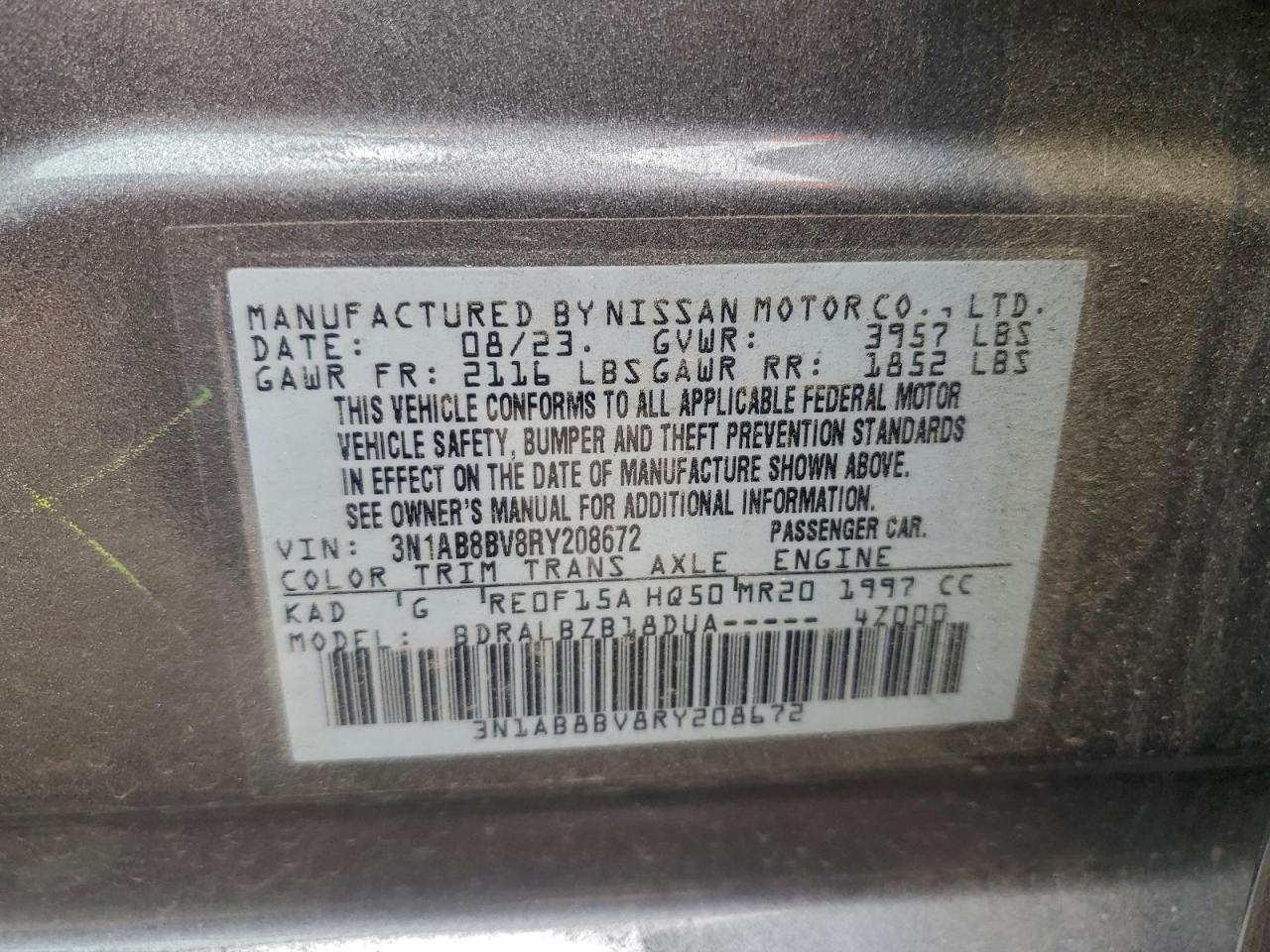 2024 NISSAN SENTRA S photo 12