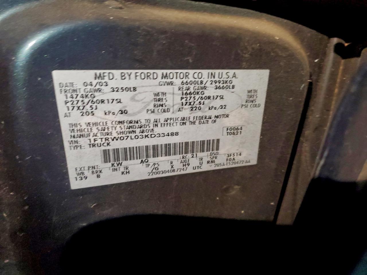 2003 FORD F150 SUPERCREW photo 12
