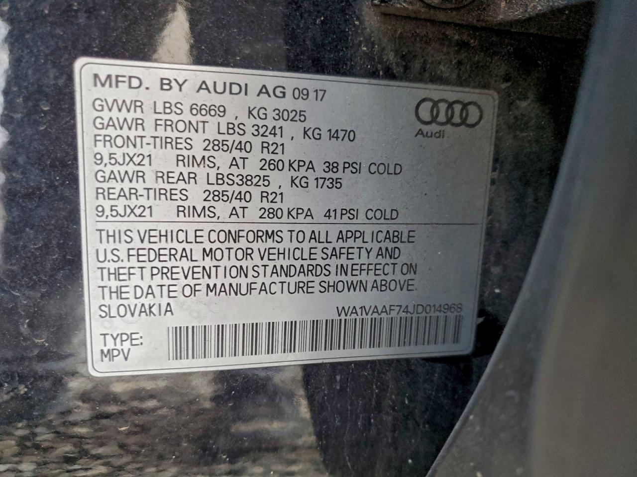 2018 AUDI Q7 PRESTIGE photo 13