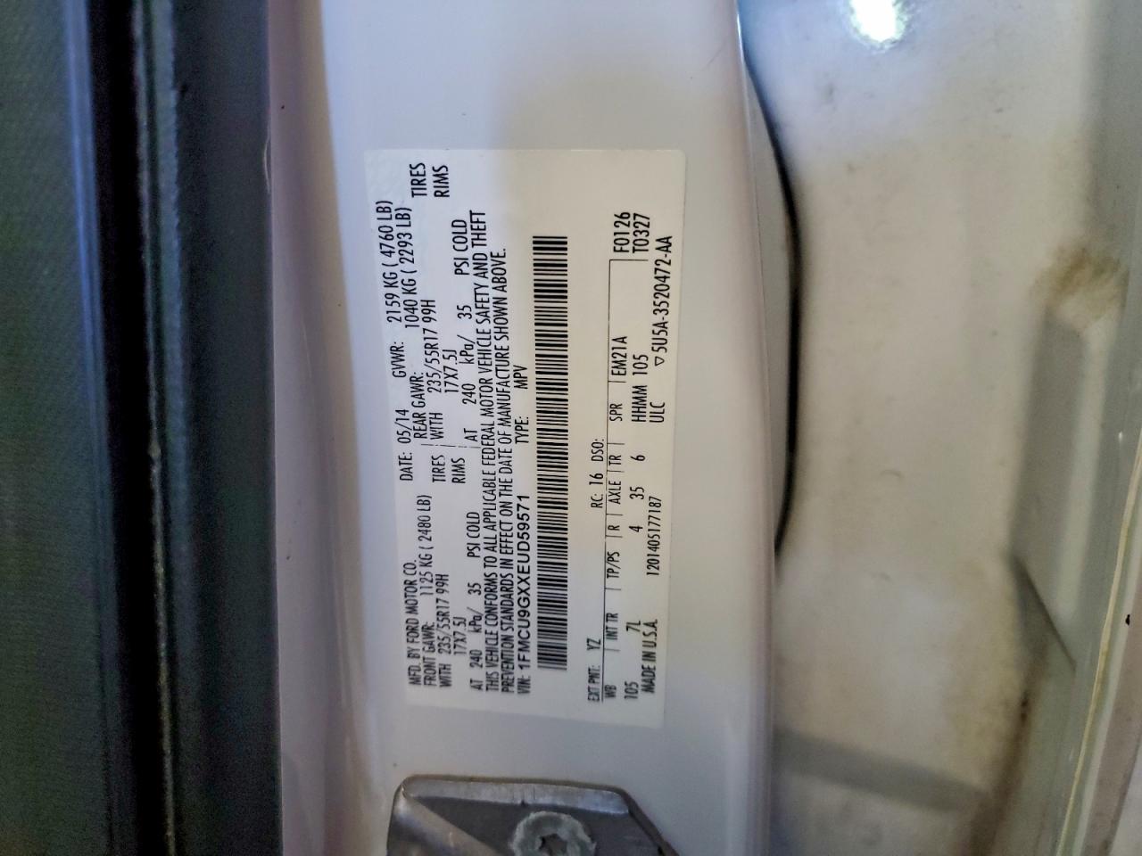 2014 FORD ESCAPE SE photo 13