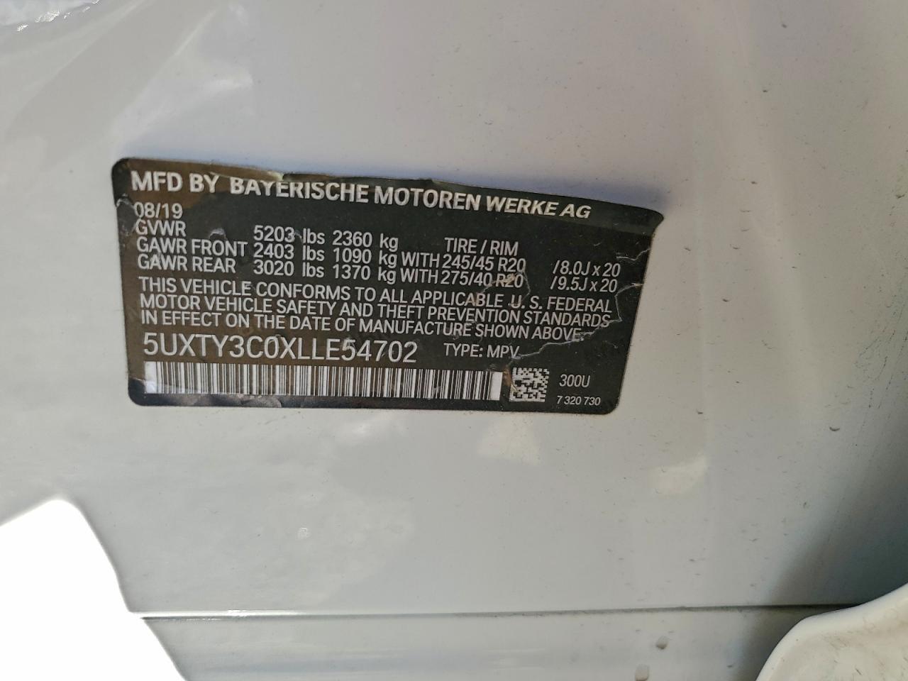 2020 BMW X3 SDRIVE30I photo 13