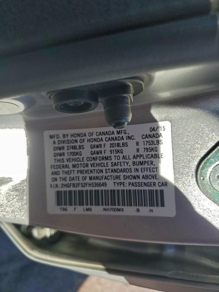 2015 HONDA CIVIC LX photo 13