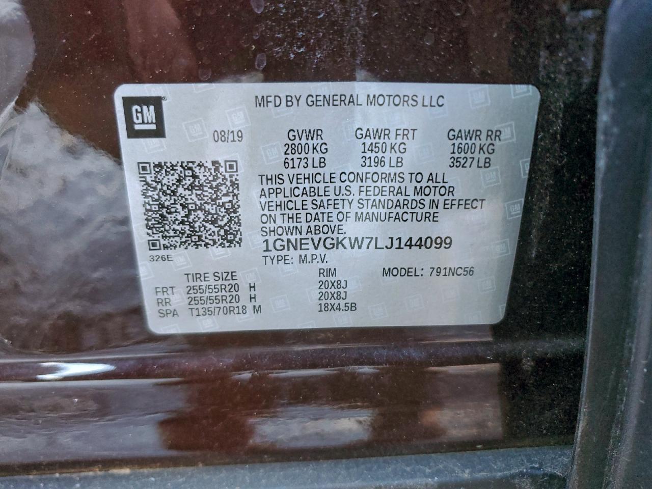 2020 CHEVROLET TRAVERSE LT photo 14