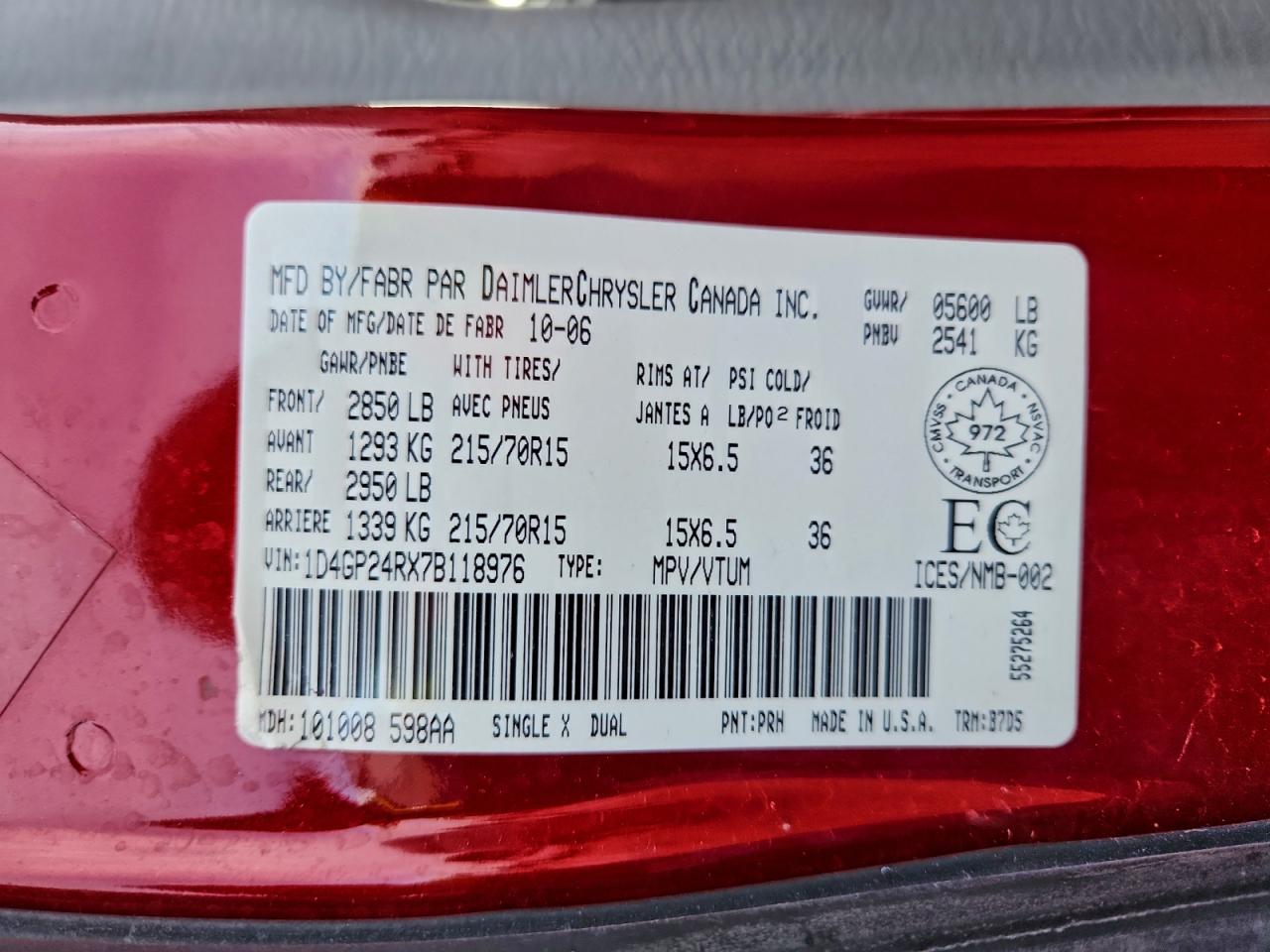 2007 DODGE GRAND CARAVAN SE photo 13