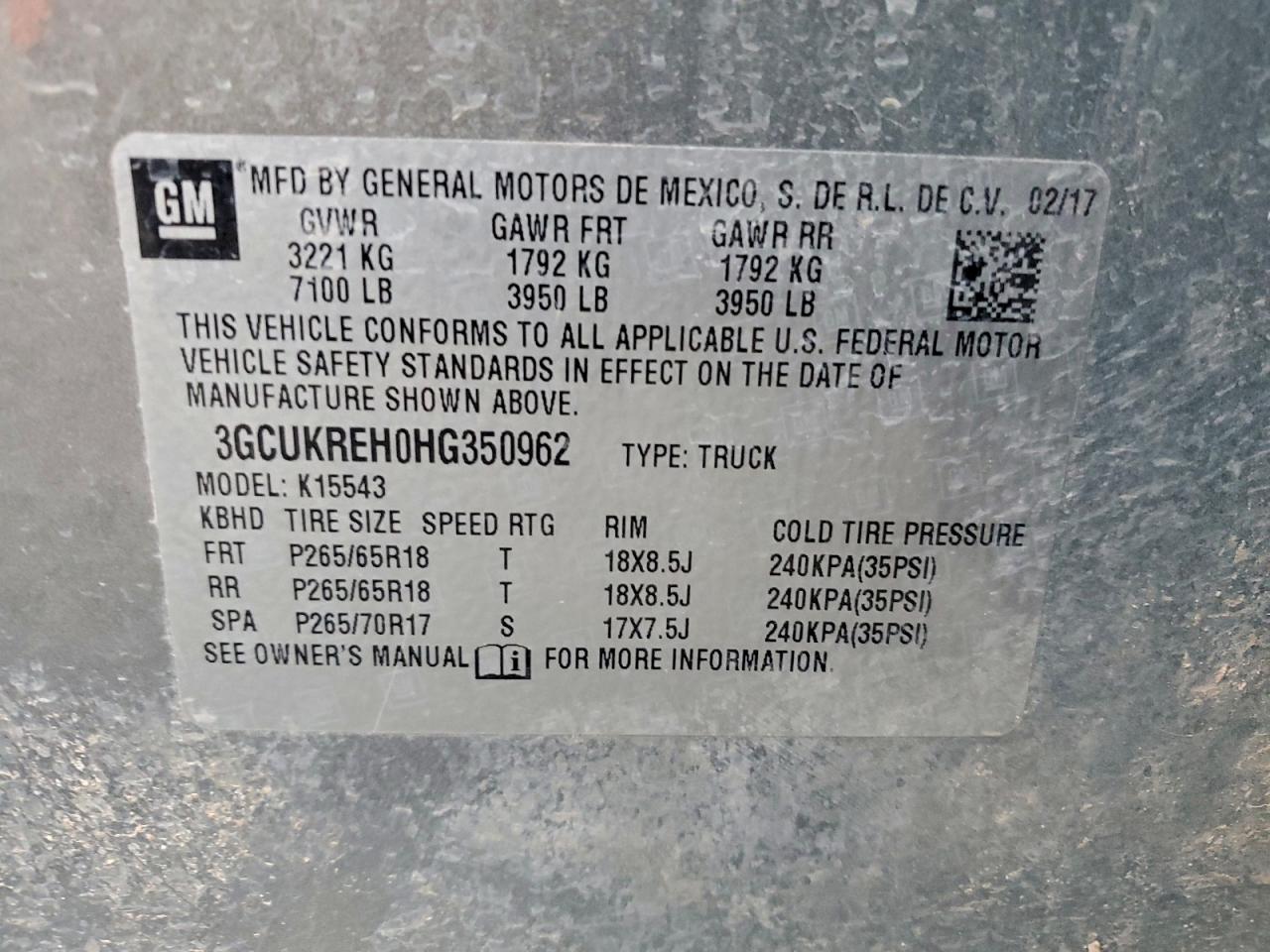 2017 CHEVROLET SILVERADO K1500 LT photo 34